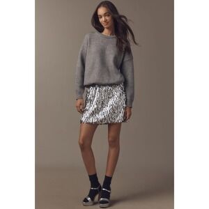 Anthropologie Gray and Silver Mini Dress